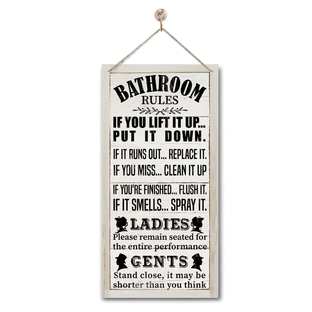 Rustic Bathroom Decor Western Bathroom Decor Funny Bathroom Signs Wall Decor Bathroom Decor Farmhouse Bathroom Decor Country Bathroom Decor Bathroom Signs Bathroom Rules Wall Décor B1