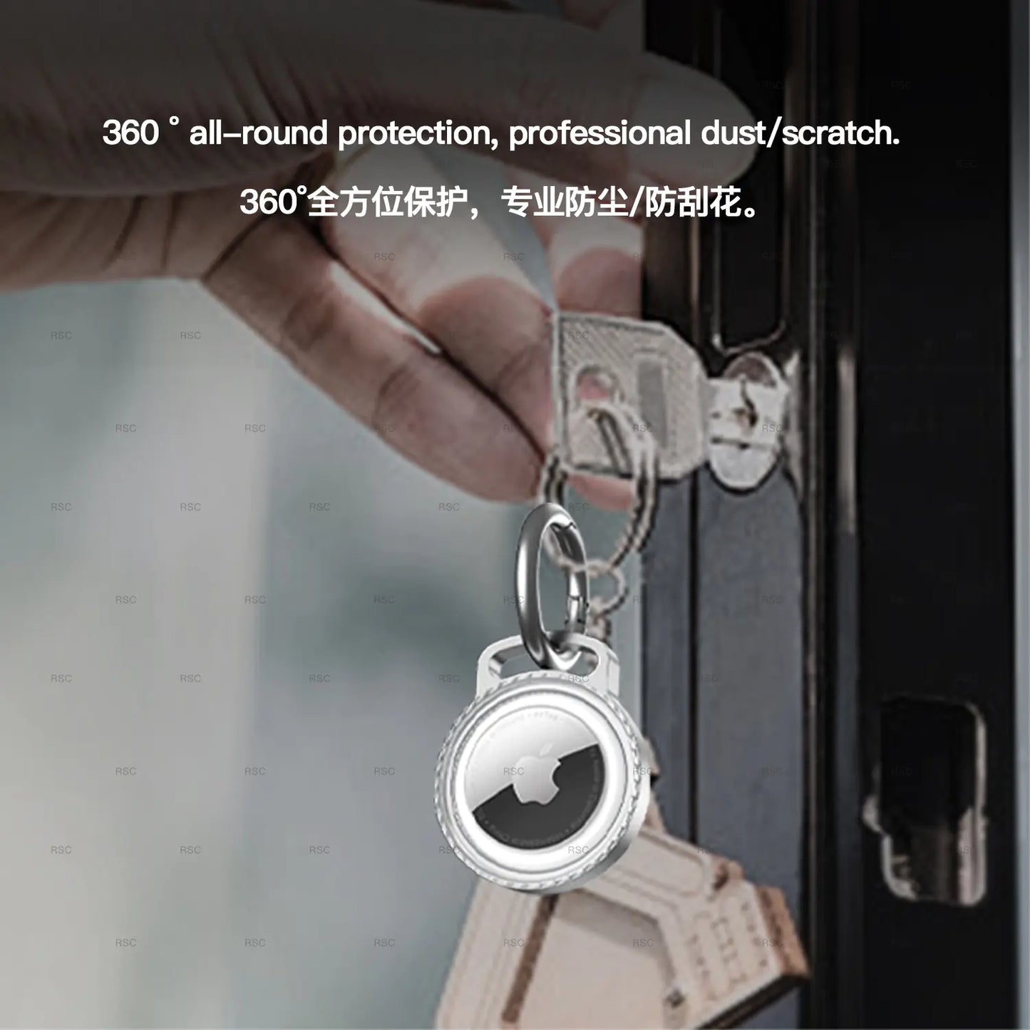 AirTag Alloy Guard Case with Waterproof Keychain