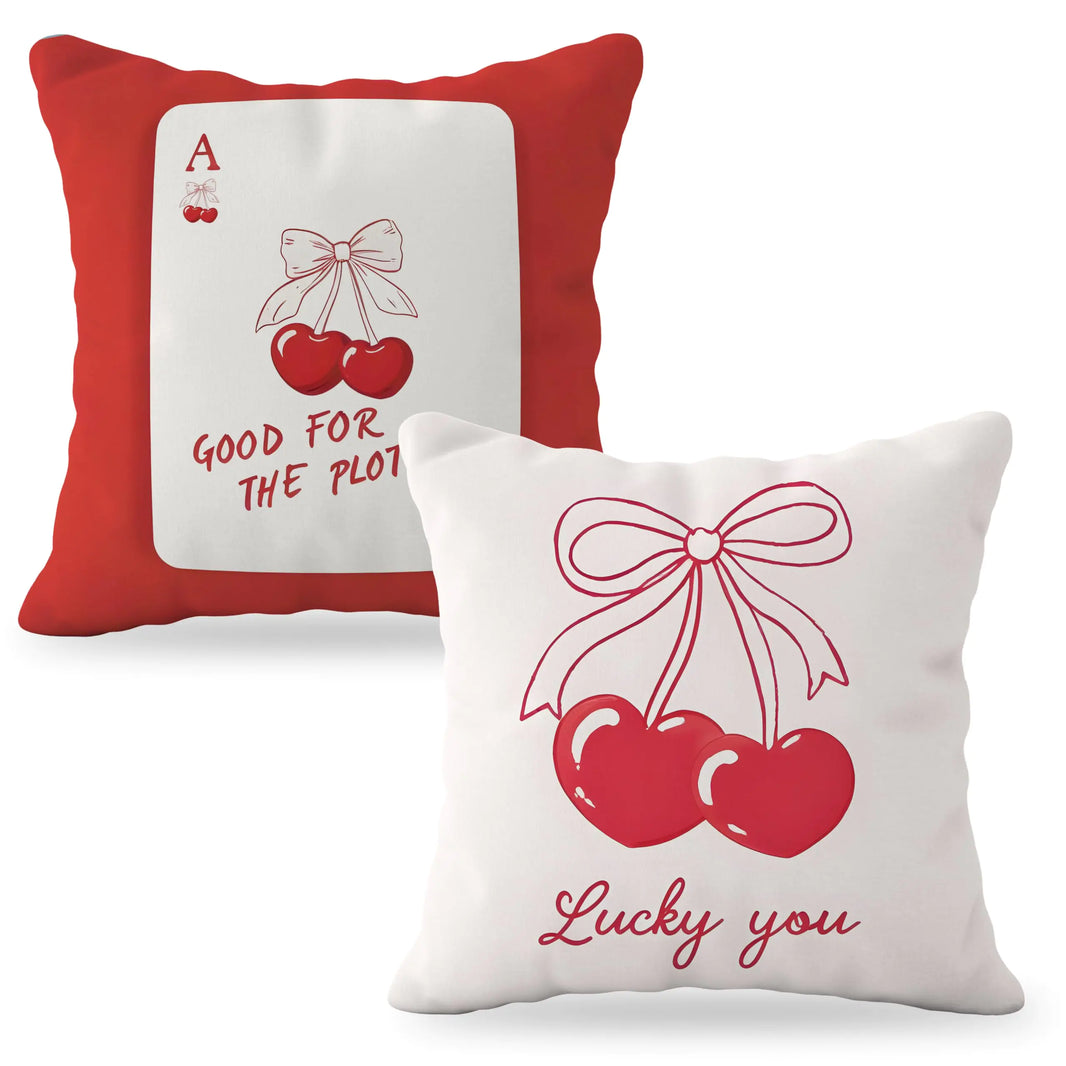 Red Coquette Pillow Covers