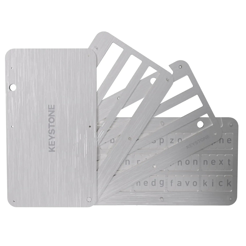 Keystone - Indestructible Steel Crypto Cold Storage Seed Backup Compatible with All BIP39 Hardware & Software Wallets Ledger Trezor KeepKey Coldcard Supports up to 24 Words (Keystone Tablet)