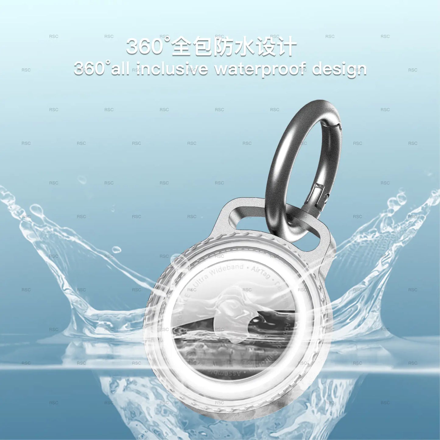 AirTag Alloy Guard Case with Waterproof Keychain