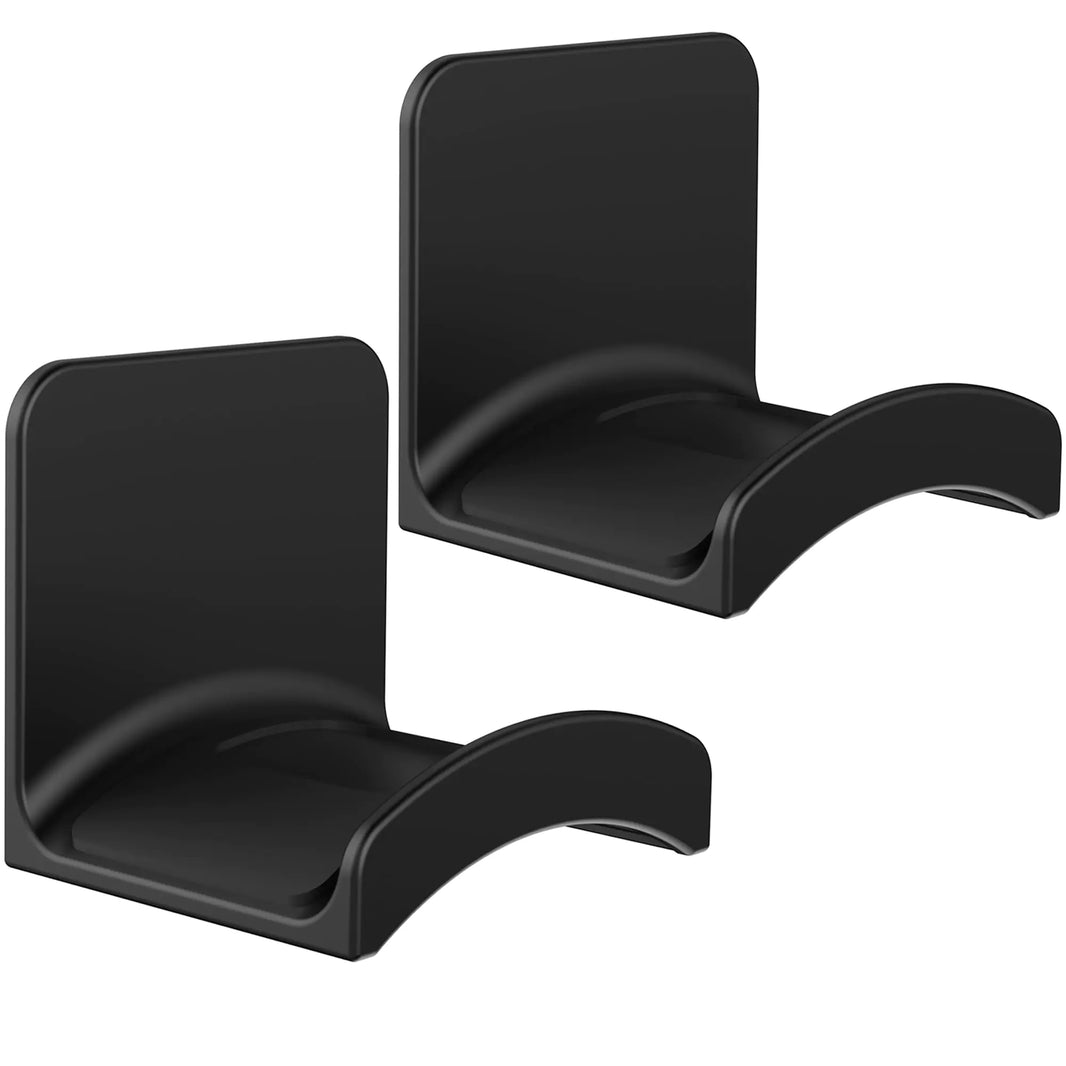SOKUSIN Headphone Stand Headset Holder - Adhesive Gaming Earphones Hanger Universal Desk Wall Mount Hook for All Headphone/Controller Compatible with Beats AirPods MaxSony JBL (Black-2PCS)