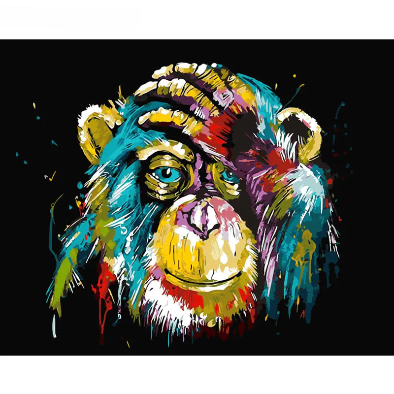 Monkey Oil Painting Wall Decor