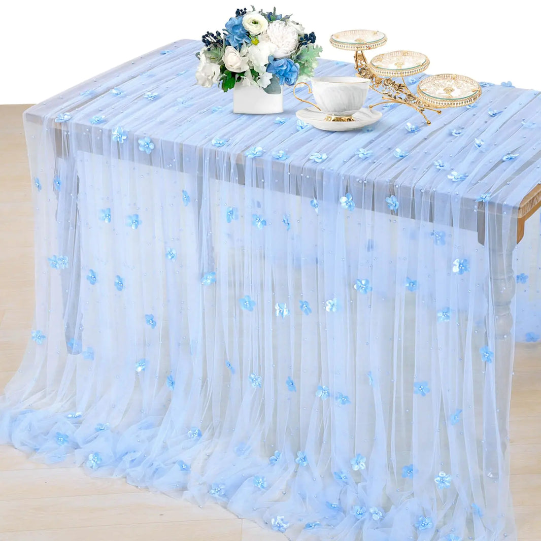 aby Blue Lace Tablecloth