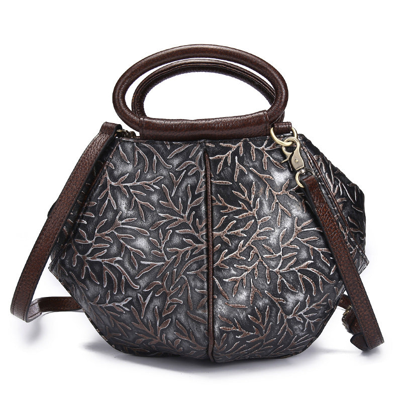 Vintage Handmade Leather Shoulder Bag for Women