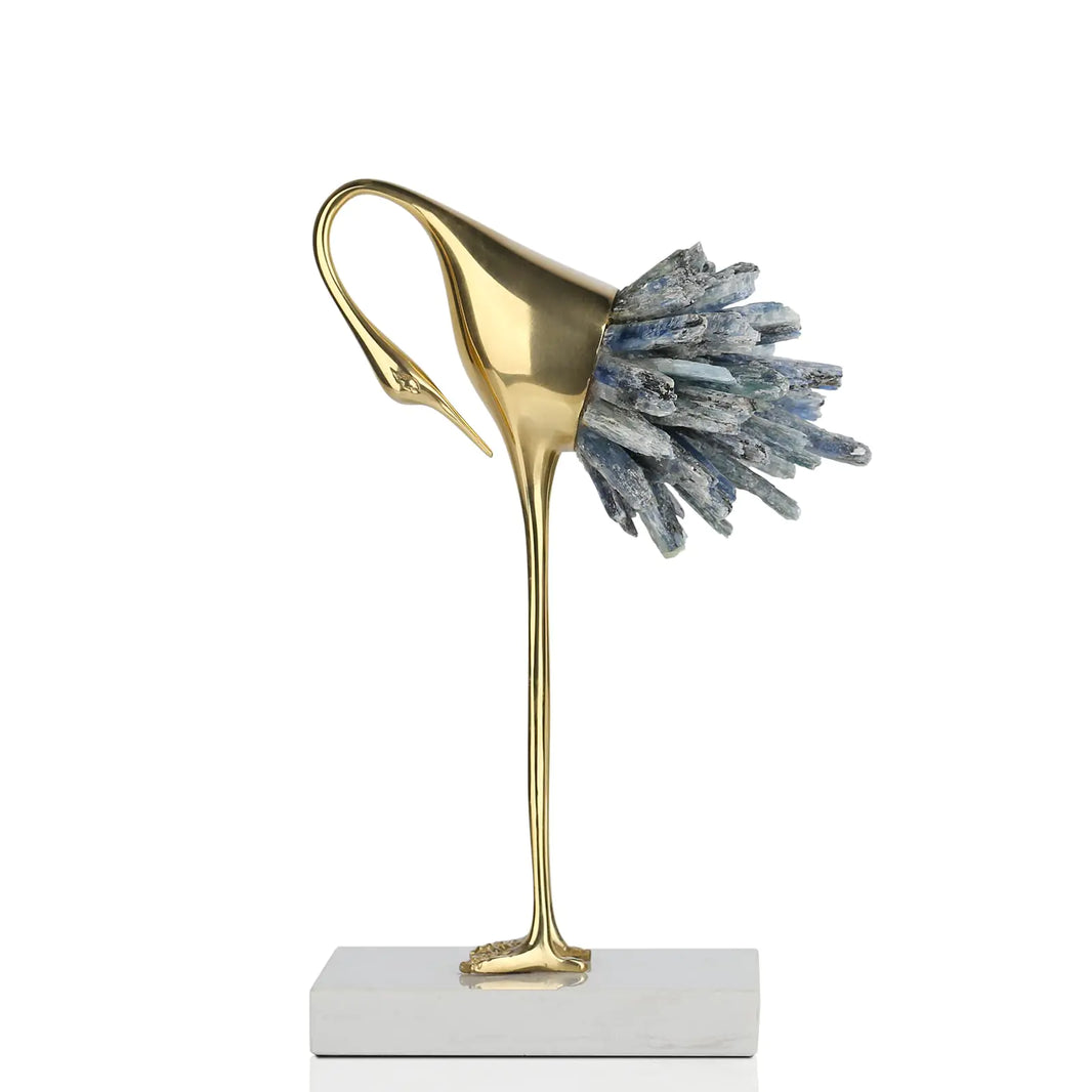 Gold Bird Statue Decor