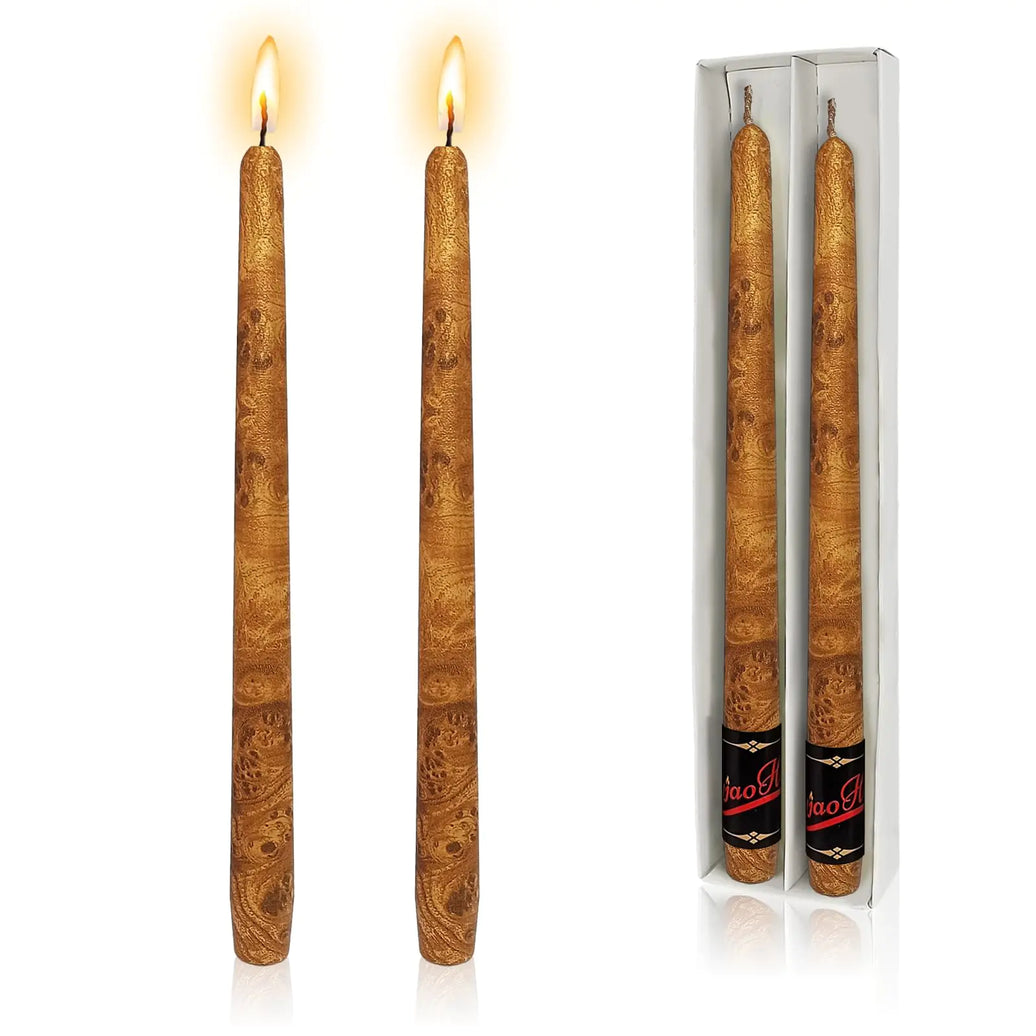 Rustic Wooden Candlestick Holders