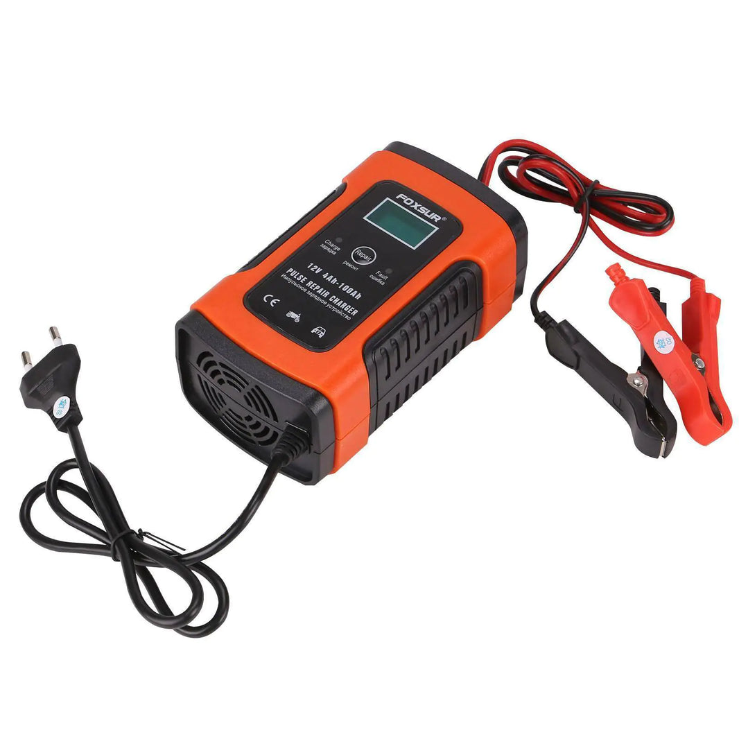 12V Intelligent Universal Battery Charger for Cars & Bikes