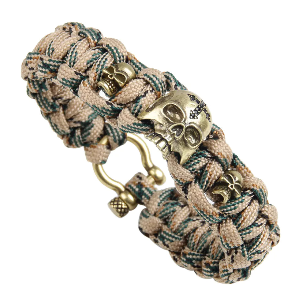 7-Core Parachute Cord Bracelet with Copper Parts