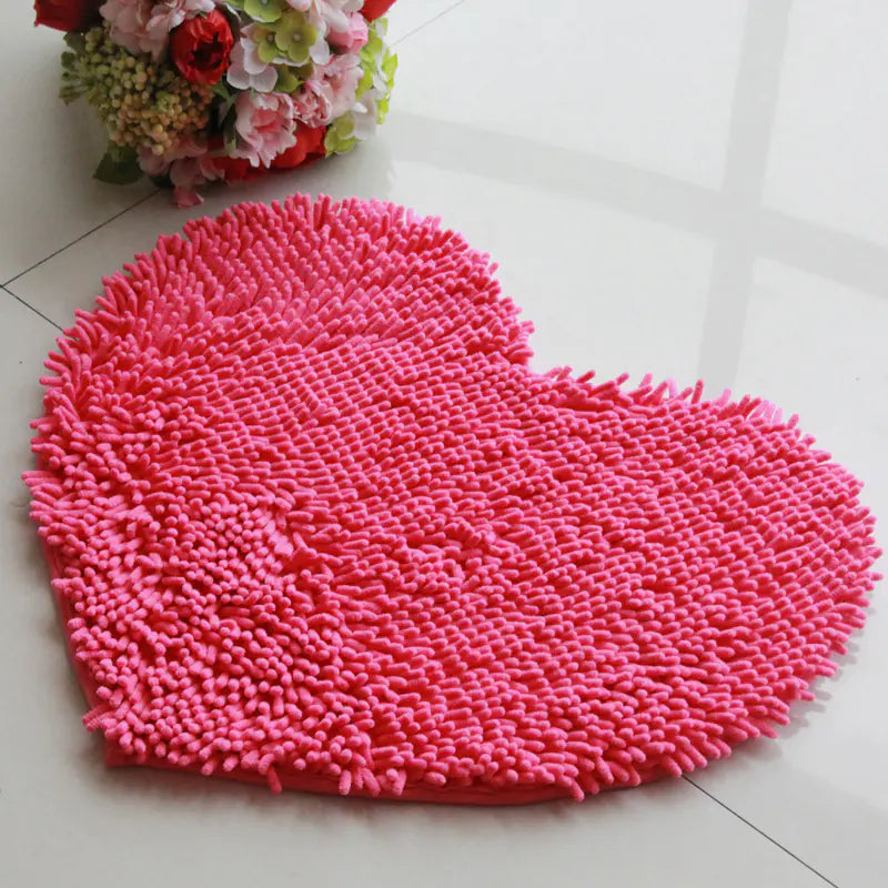Heart-Shaped Carpet Furniture Decor