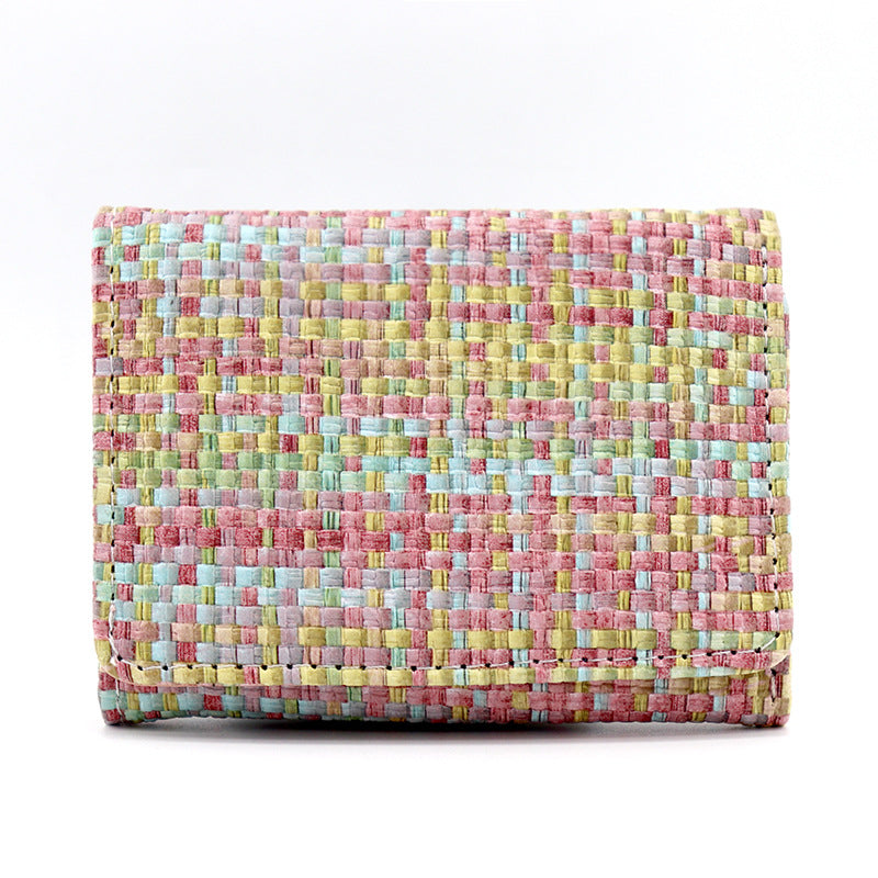 Mini Ultra-thin PU Folding Wallet for Women