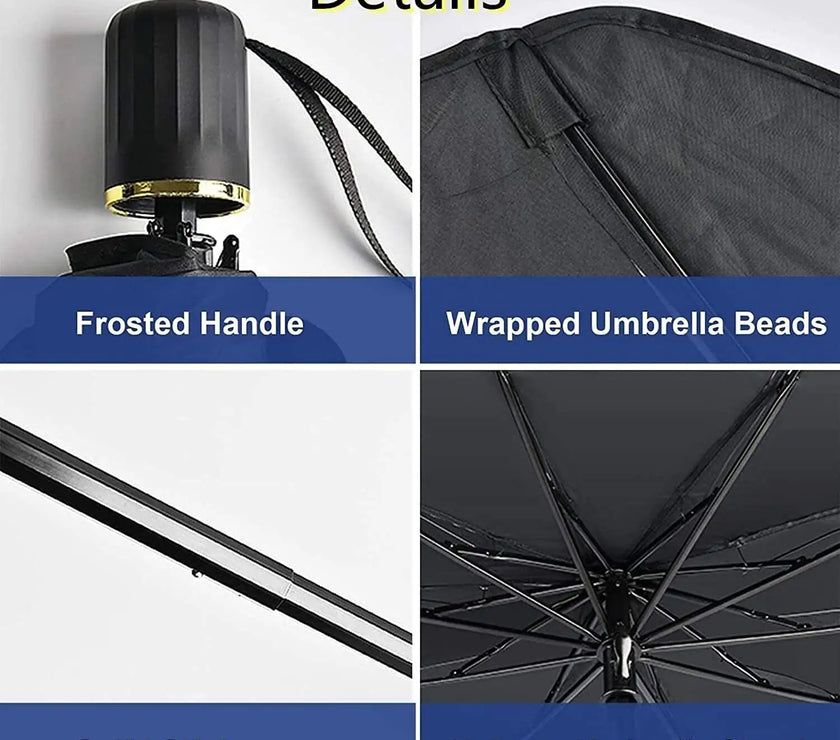 51" Car Windshield Sun Shade Foldable Umbrella Front Window Cover Visor Umbrella