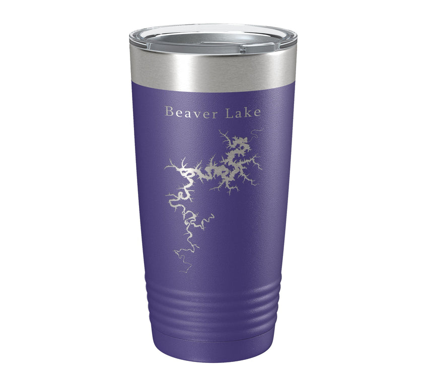 Beaver Lake Map Tumbler Travel Mug Insulated Laser Engraved Coffee Cup Arkansas 20 oz-15