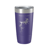 Beaver Lake Map Tumbler Travel Mug Insulated Laser Engraved Coffee Cup Arkansas 20 oz-15