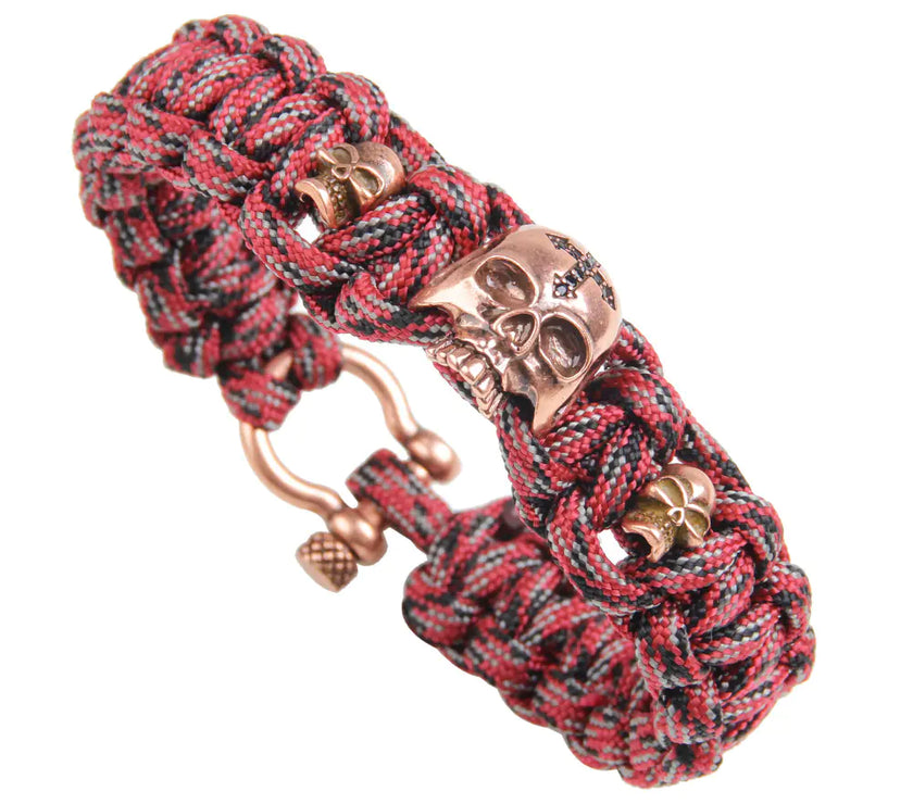 7-Core Parachute Cord Bracelet with Copper Parts
