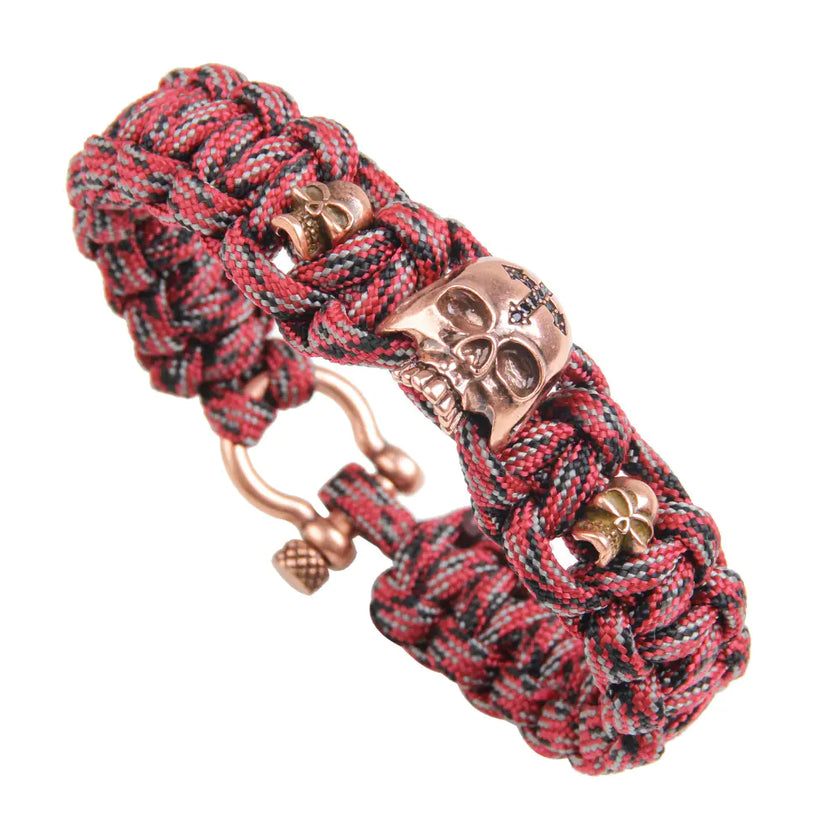 7-Core Parachute Cord Bracelet with Copper Parts