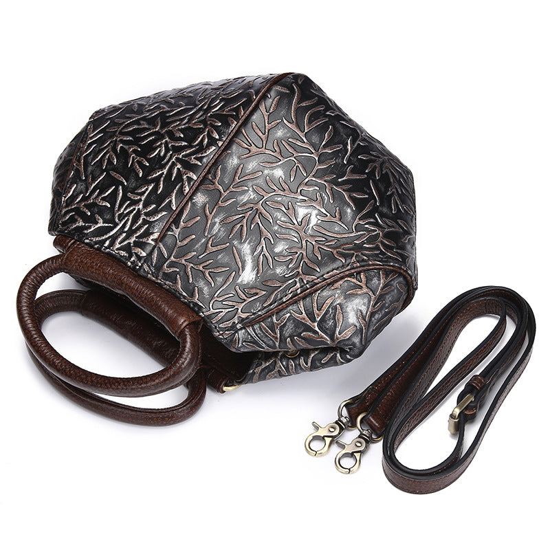 Vintage Handmade Leather Shoulder Bag for Women