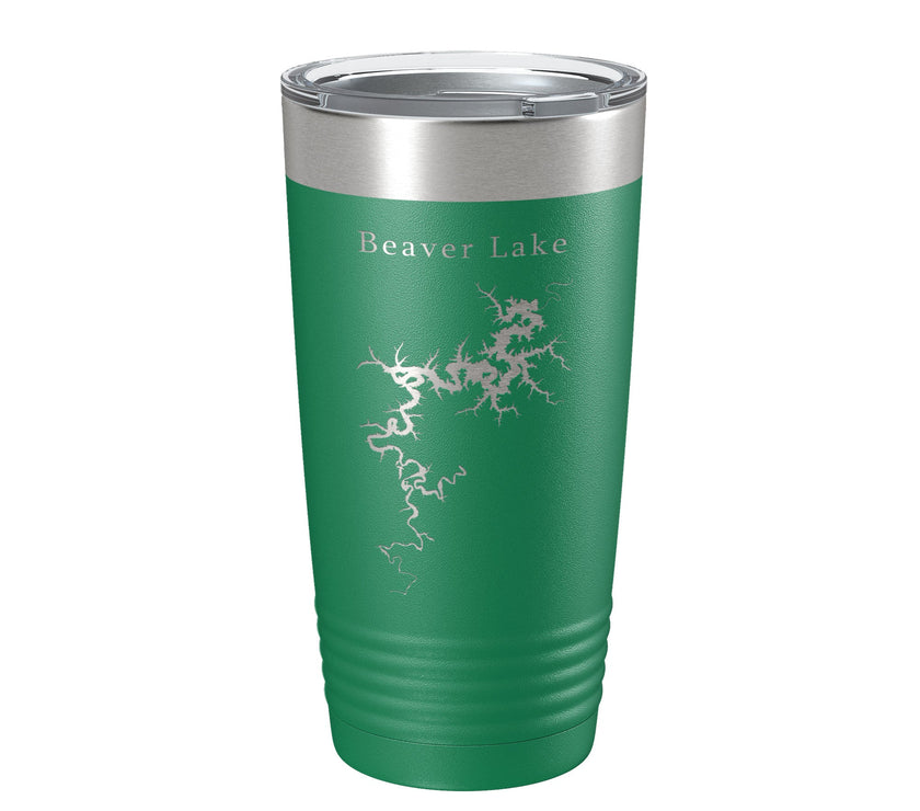 Beaver Lake Map Tumbler Travel Mug Insulated Laser Engraved Coffee Cup Arkansas 20 oz-9