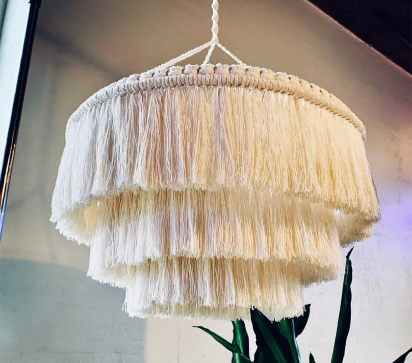 Bohemian Tapestry Lampshade - Handmade Nordic Decor