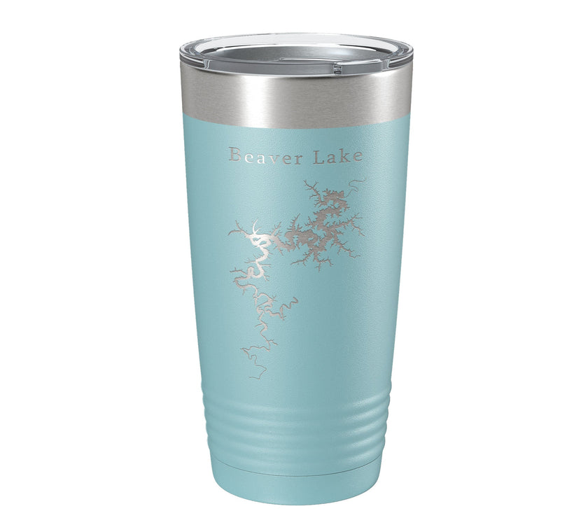 Beaver Lake Map Tumbler Travel Mug Insulated Laser Engraved Coffee Cup Arkansas 20 oz-13