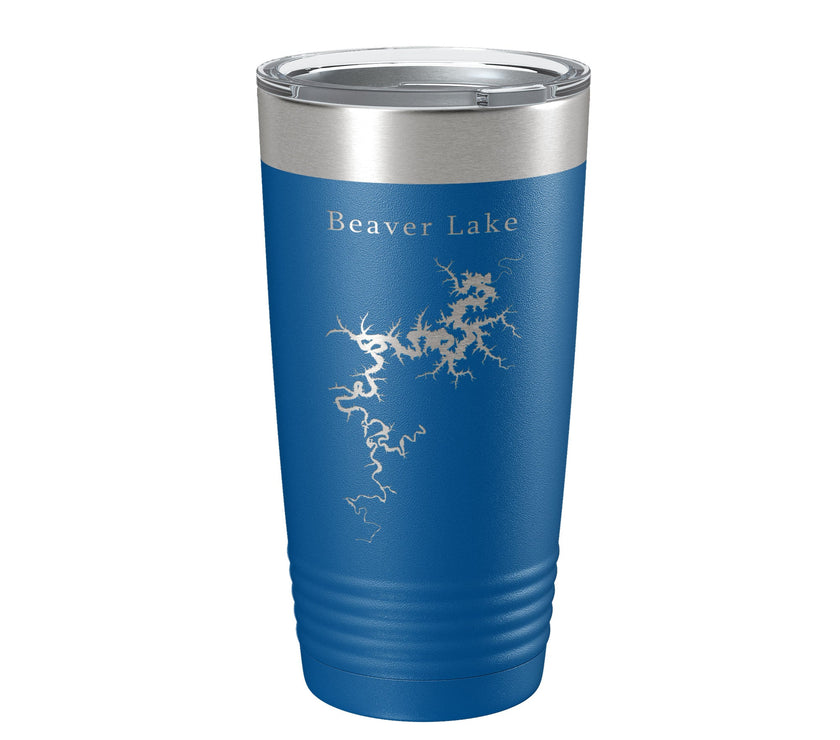 Beaver Lake Map Tumbler Travel Mug Insulated Laser Engraved Coffee Cup Arkansas 20 oz-6