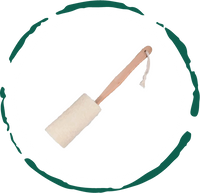 Natural Loofah Bath Brush w/Long Handle.