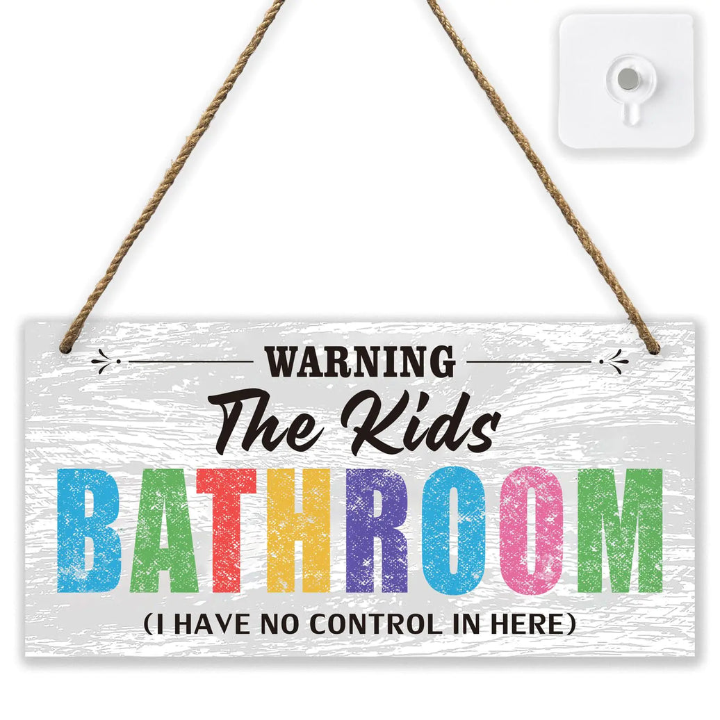 Kids Bathroom Wood Signs