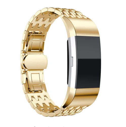 Fitbit Charge 2 Dragon Pattern Stainless Steel Band