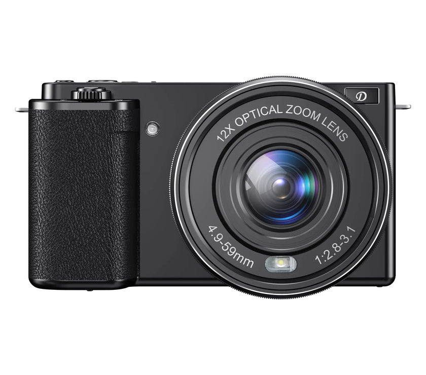 Cameras for Photography4K 64MP Digital Camera12X Optical Vlogging Camera for YouTubeOne Button Point and Shoot Digital CameraAuto-Focus Video CameraTravel Camera with 64G TF Cards for Beginners