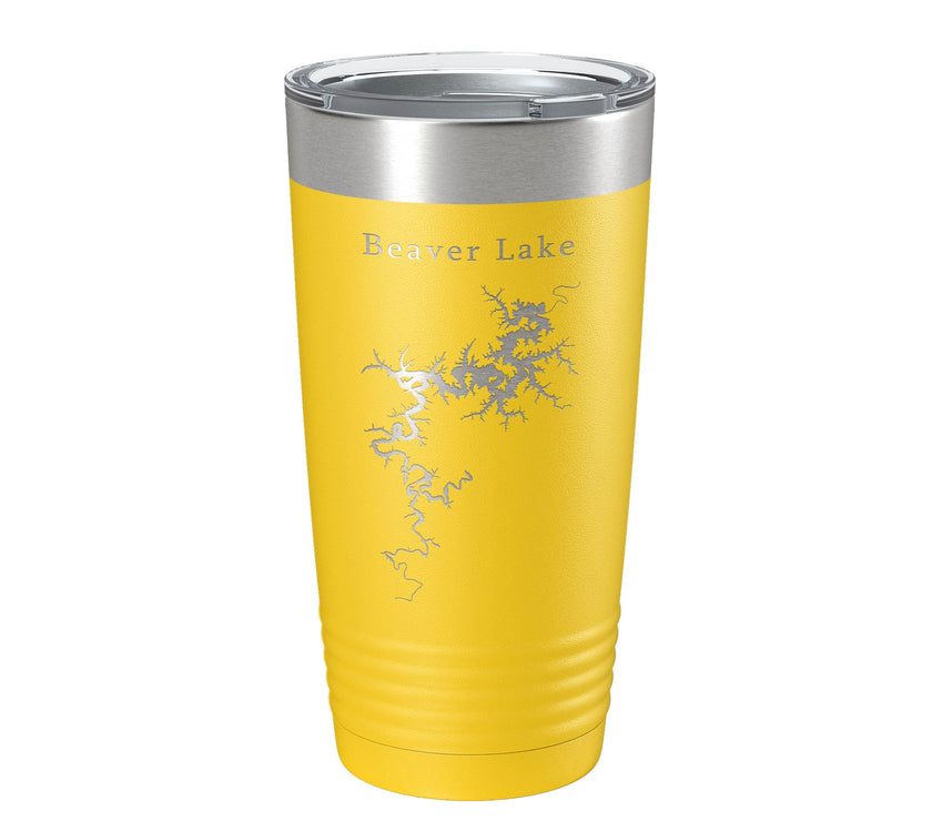 Beaver Lake Map Tumbler Travel Mug Insulated Laser Engraved Coffee Cup Arkansas 20 oz-19