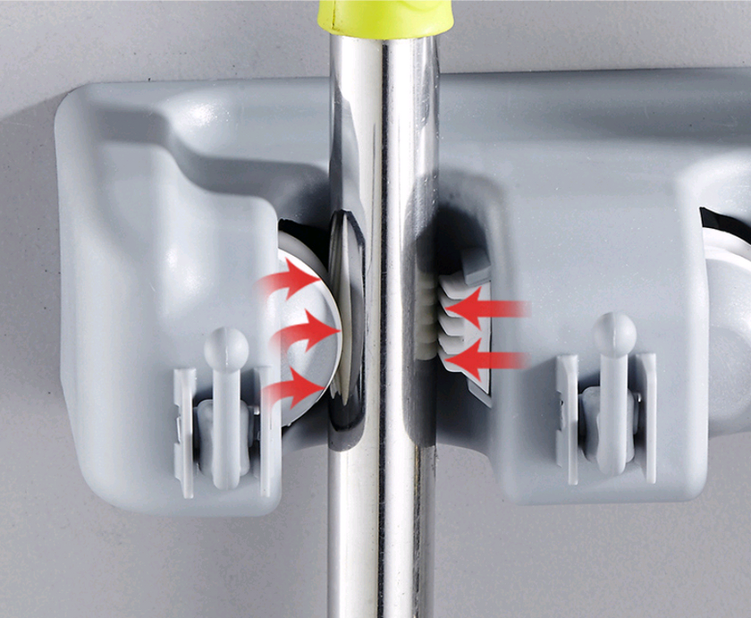 Multifunctional Mop Hook and Holder for Bathroom Door