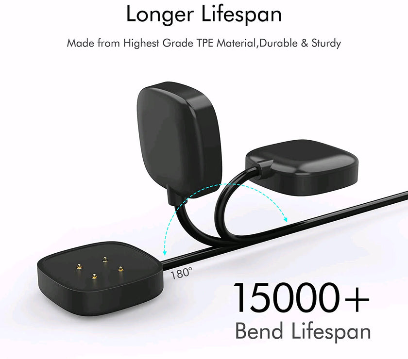 Wireless Charger For Fitbit Sense Versa 3 4 Watch USB Fast Charging Dock Cable