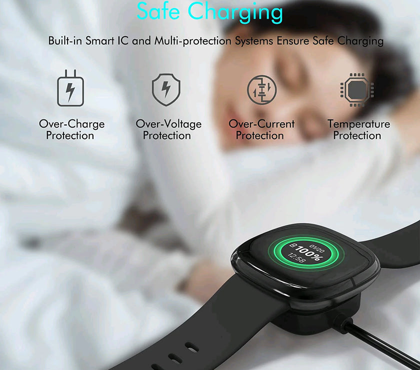 Wireless Charger For Fitbit Sense Versa 3 4 Watch USB Fast Charging Dock Cable