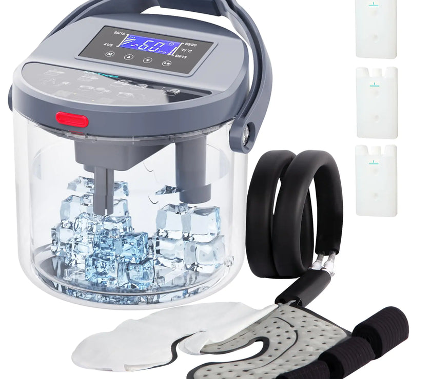 ICYTHRP Cold Therapy Machine Ice-Machine-for-Knee-After-Surgery Knee Replacement Recovery Equipment for Pain Relief Cryotherapy System w/Compression Pad for Shoulder Ankle Foot Leg Hip