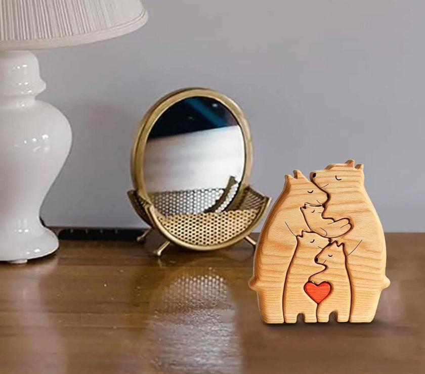 Wooden Animal Puzzle Decor Set