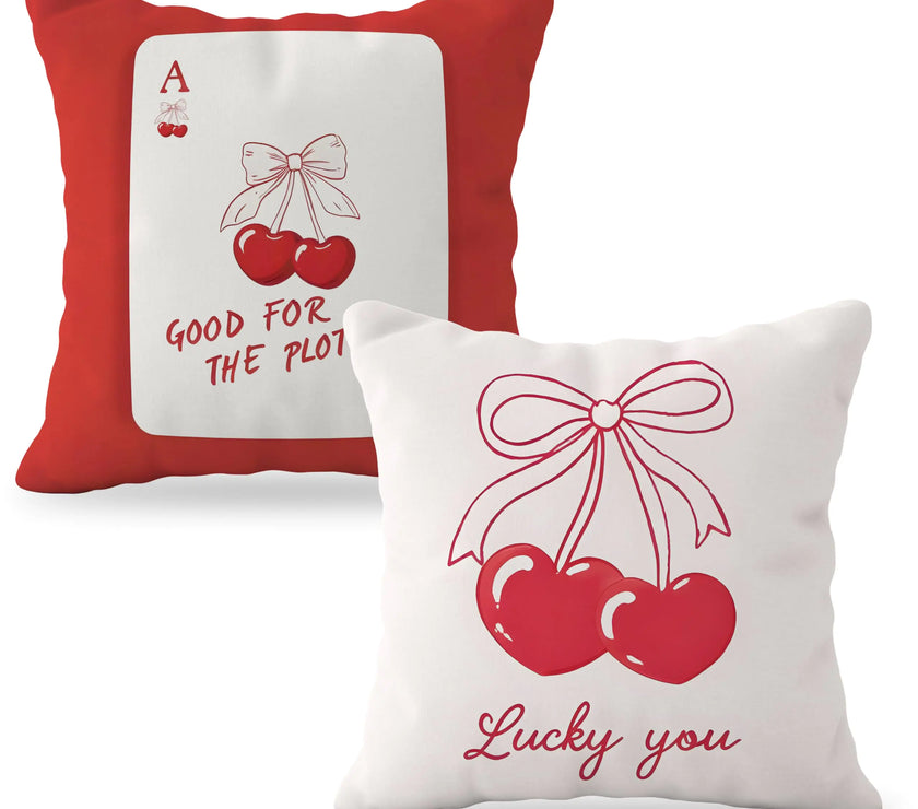 Red Coquette Pillow Covers
