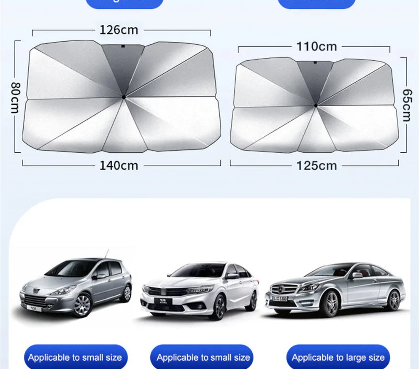 51" Car Windshield Sun Shade Foldable Umbrella Front Window Cover Visor Umbrella