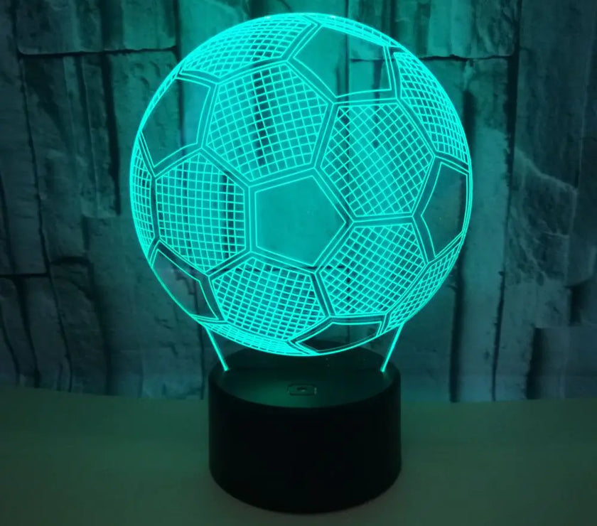 3D Creative Colorful Football Night Light Table Lamp