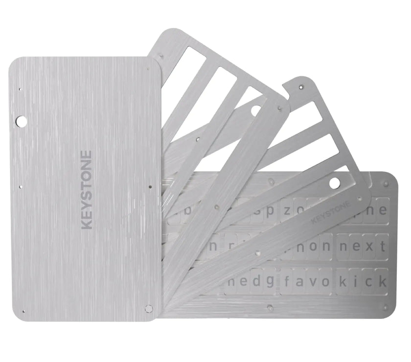 Keystone - Indestructible Steel Crypto Cold Storage Seed Backup Compatible with All BIP39 Hardware & Software Wallets Ledger Trezor KeepKey Coldcard Supports up to 24 Words (Keystone Tablet)