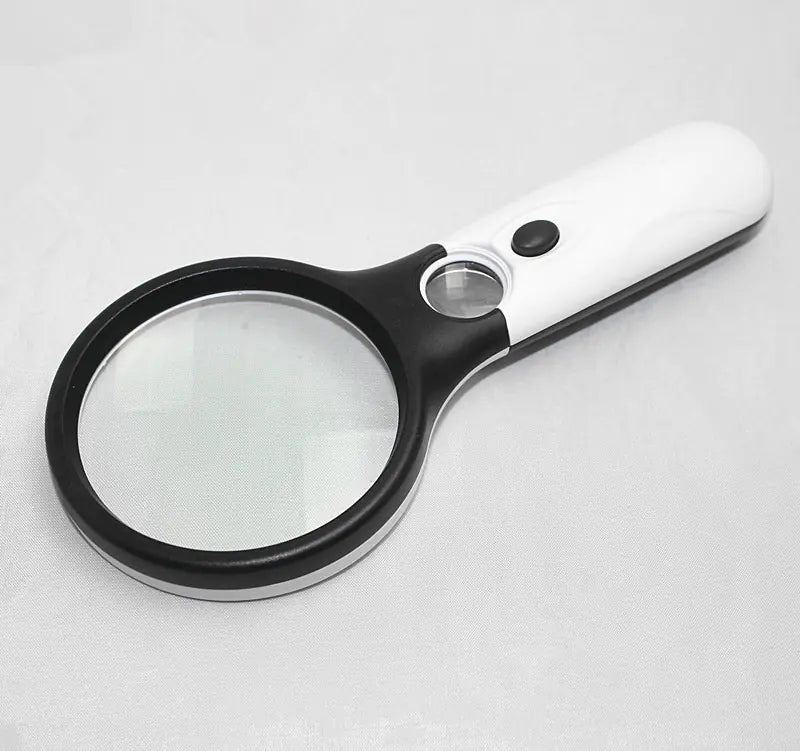 Handheld Magnifying Glass with 3 LED Lights for Reading