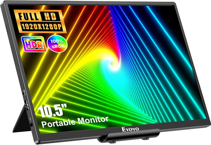 Eyoyo Portable Monitor for Laptop 10 Inch Small Monitor 1920x1280 USB C Computer Display Travel Monitor with HDMI External Monitor for PC Phone Xbox Switch PS4 178° IPS Screen Plug & Play