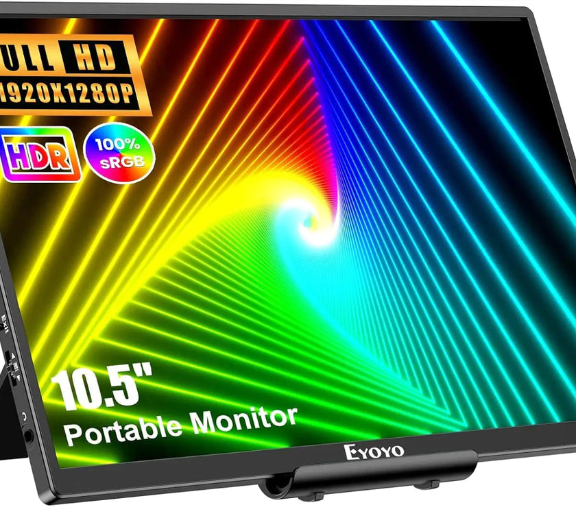 Eyoyo Portable Monitor for Laptop 10 Inch Small Monitor 1920x1280 USB C Computer Display Travel Monitor with HDMI External Monitor for PC Phone Xbox Switch PS4 178° IPS Screen Plug & Play