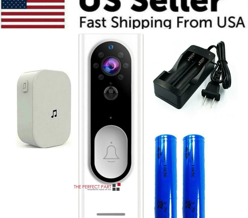 WiFi Ring Doorbell 1080P HD Security Camera Wireless Door Bell Camera With Chime