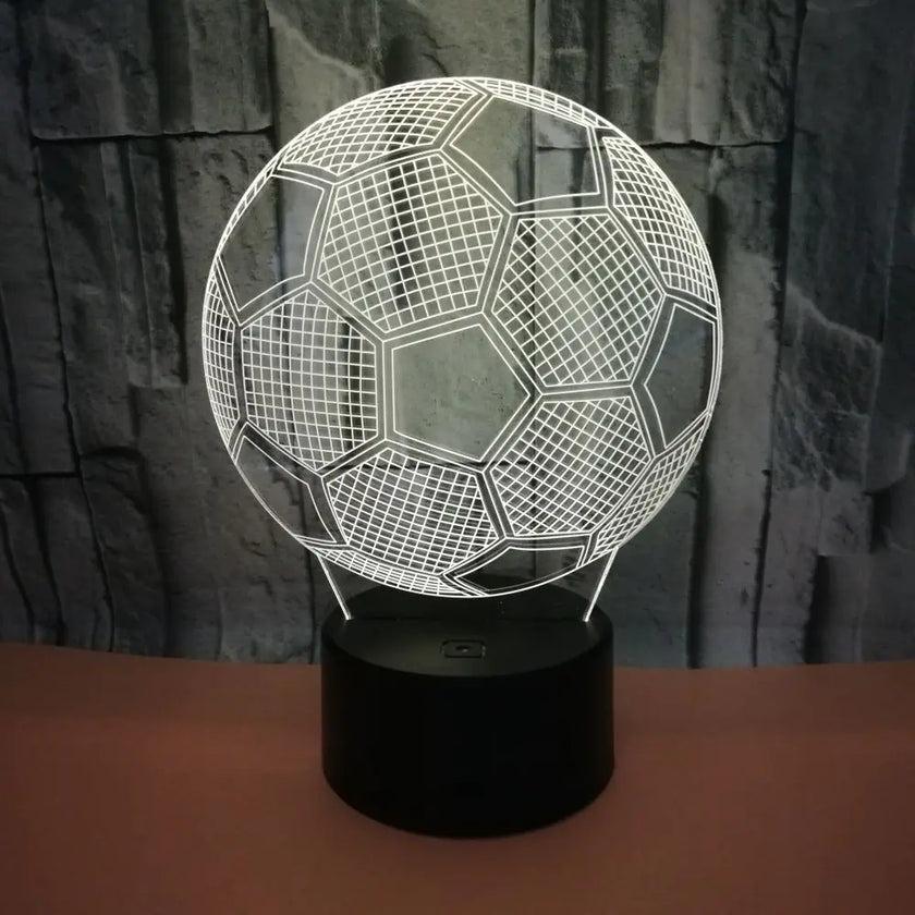 3D Creative Colorful Football Night Light Table Lamp