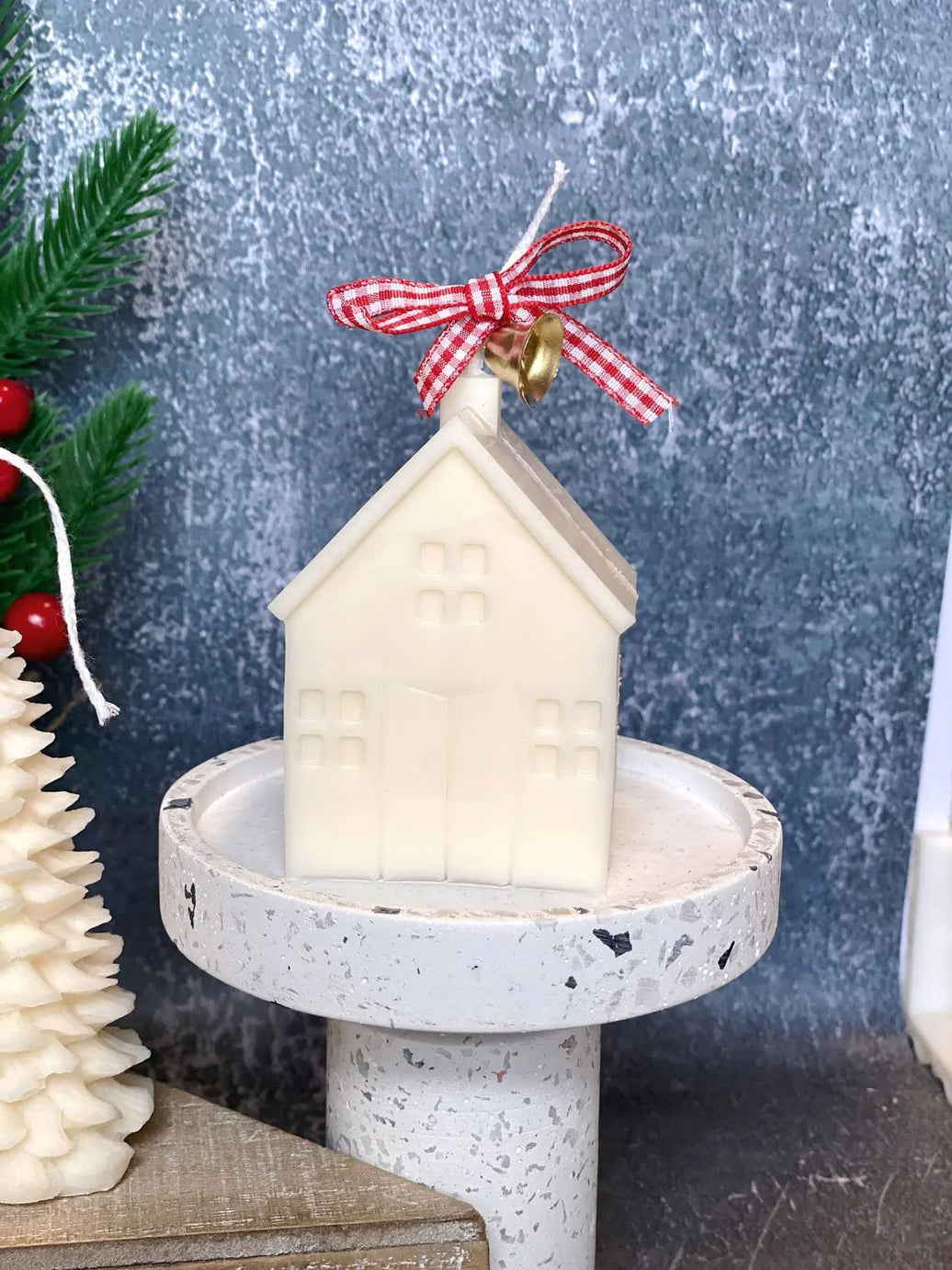 Christmas Cottage Candles  Holiday Decor