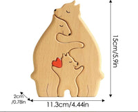 Wooden Animal Puzzle Decor Set