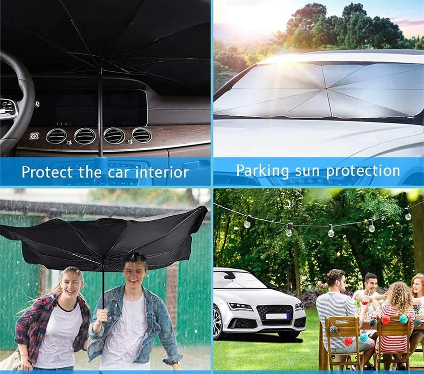 51" Car Windshield Sun Shade Foldable Umbrella Front Window Cover Visor Umbrella
