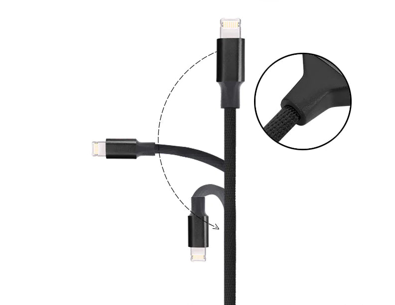 90-Degree Gaming Charge Cable for Multi-Devices