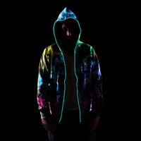 Digital Print Starry Hooded Sweatshirt for Men