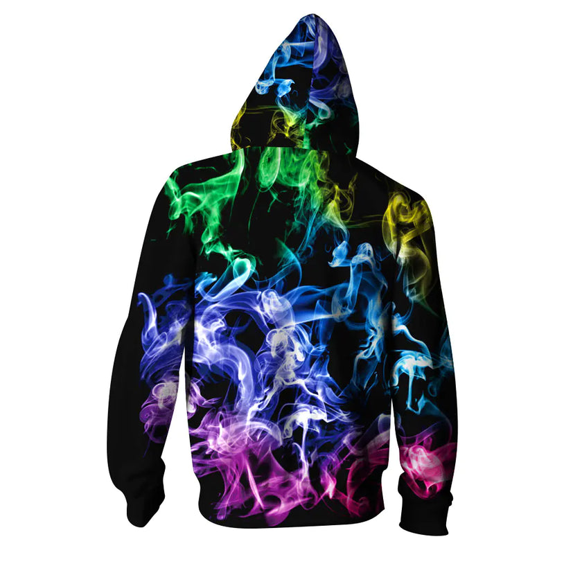 Digital Print Starry Hooded Sweatshirt for Men